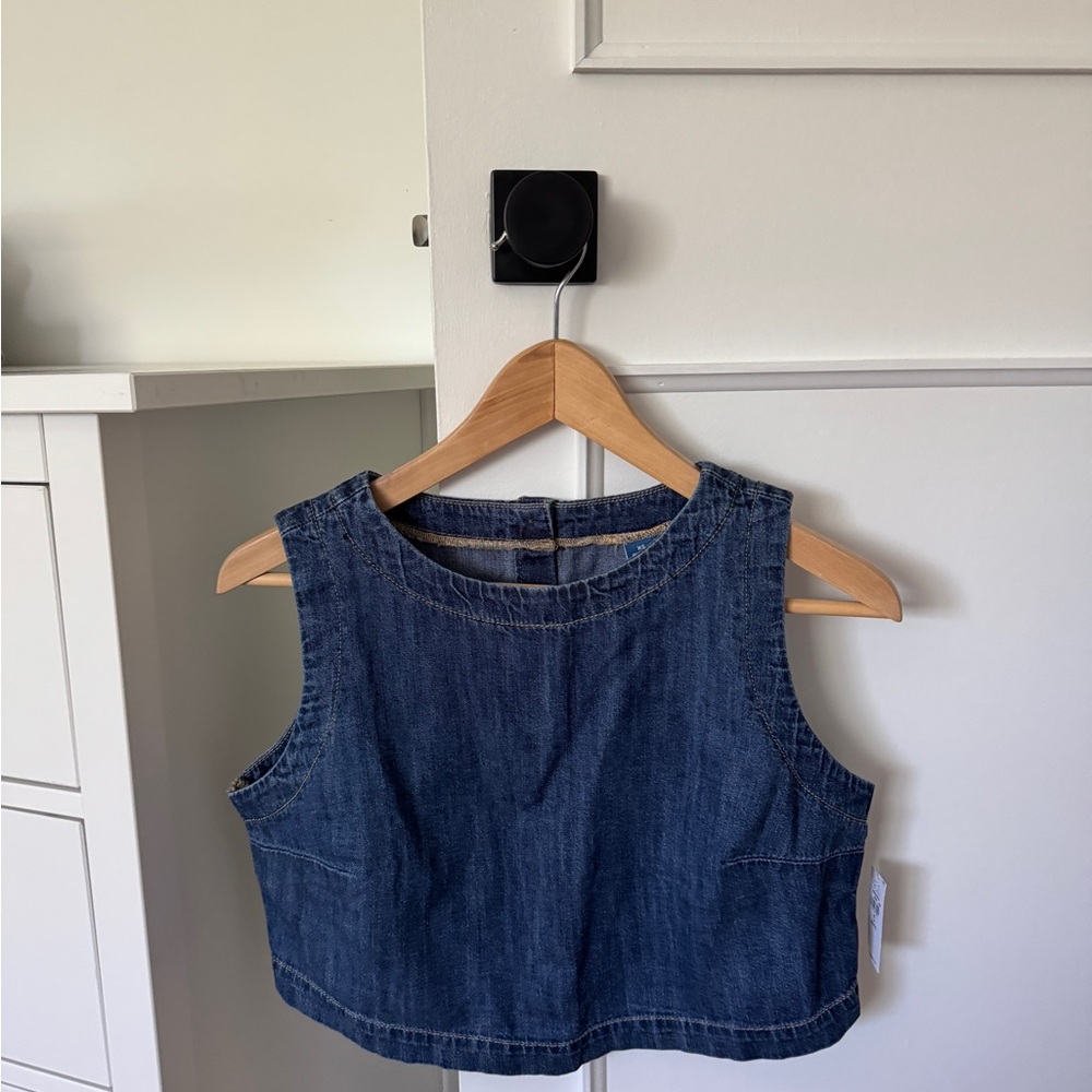 Old Navy Blue Denim Sleeveless Top